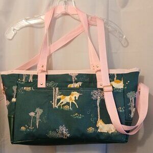 New Mystical Unicorn Sling Crossbody Purse Shoulder Large Green Pink Diaper Bag